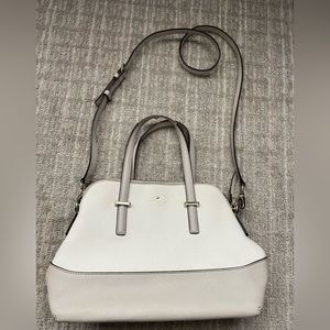 Kate Space cream & light beige tote purse